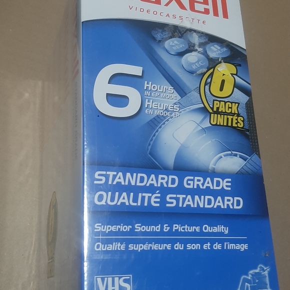 10 Maxell Sandard Grade 6 hrs Video Cassettes New - Picture 3 of 3